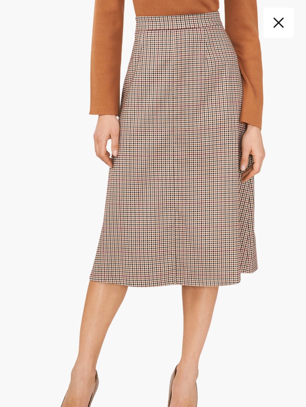 Halogen Check A-Line Skirt